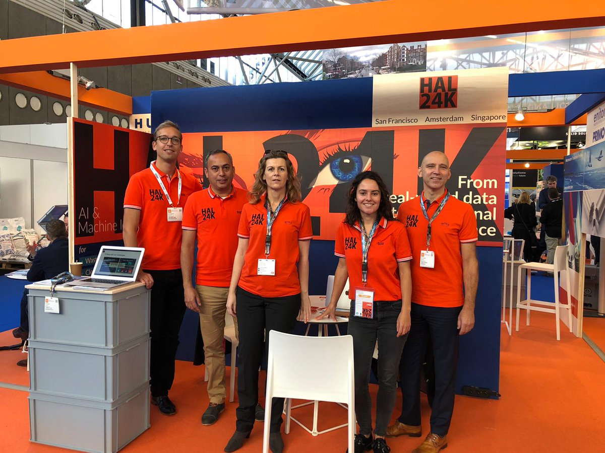 Here’s the #HAL24K team set up and raring to go at #Aquatech. Come and meet us at Stand 11.402F and we’ll answer any question you might have on #AI and how #smartwatersolutions are transforming how organizations manage water.