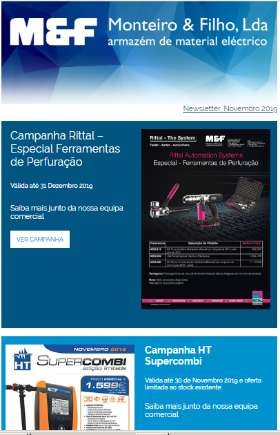 monteiroefilho's tweet photo. Newsletter M&amp;F – NOVEMBRO 2019
Saiba mais sobre os produtos de destaque deste mês e aproveite as campanhas em vigor em :
https://t.co/epR1ucx6f6

#Newsletter #MonteiroeFilho #NOVEMBRO2019 #Campanhas #Produtodedestaque #finder #Yesly #ComfortLiving #MaterialElectrico https://t.co/ue1I6j48Nf