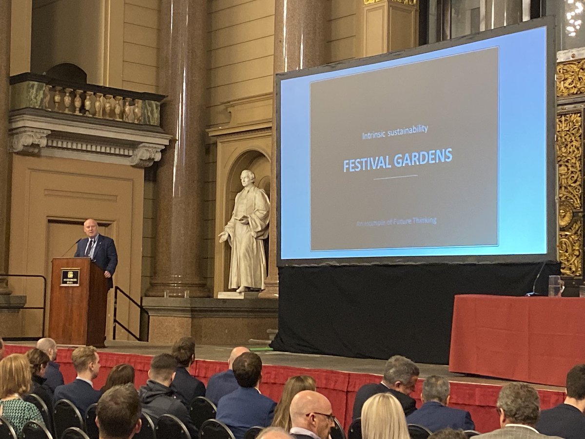 RSK_Geo's tweet photo. Steve Parry of Ion Developments talking about the regeneration of Festival Gardens in Liverpool #regen2019 https://t.co/o7C4QMPA0P