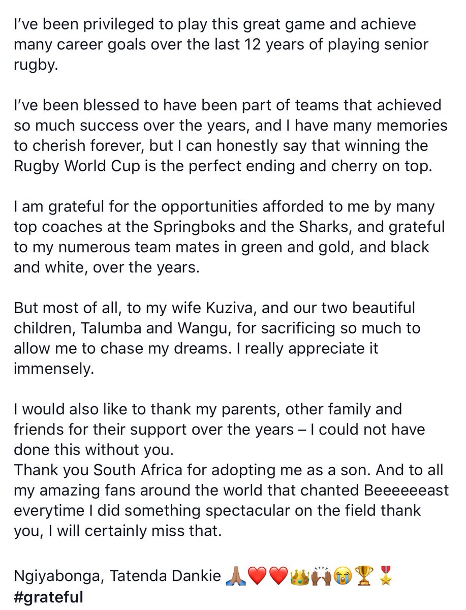Beast_TM's tweet photo. Thank you to South Africa for adopting me as a son. 
Enkosi, Ngiyabonga, Ndatenda, Dankie 🙏🏾☺️😩

My full statement⤵️ https://t.co/4g7HQv02dV