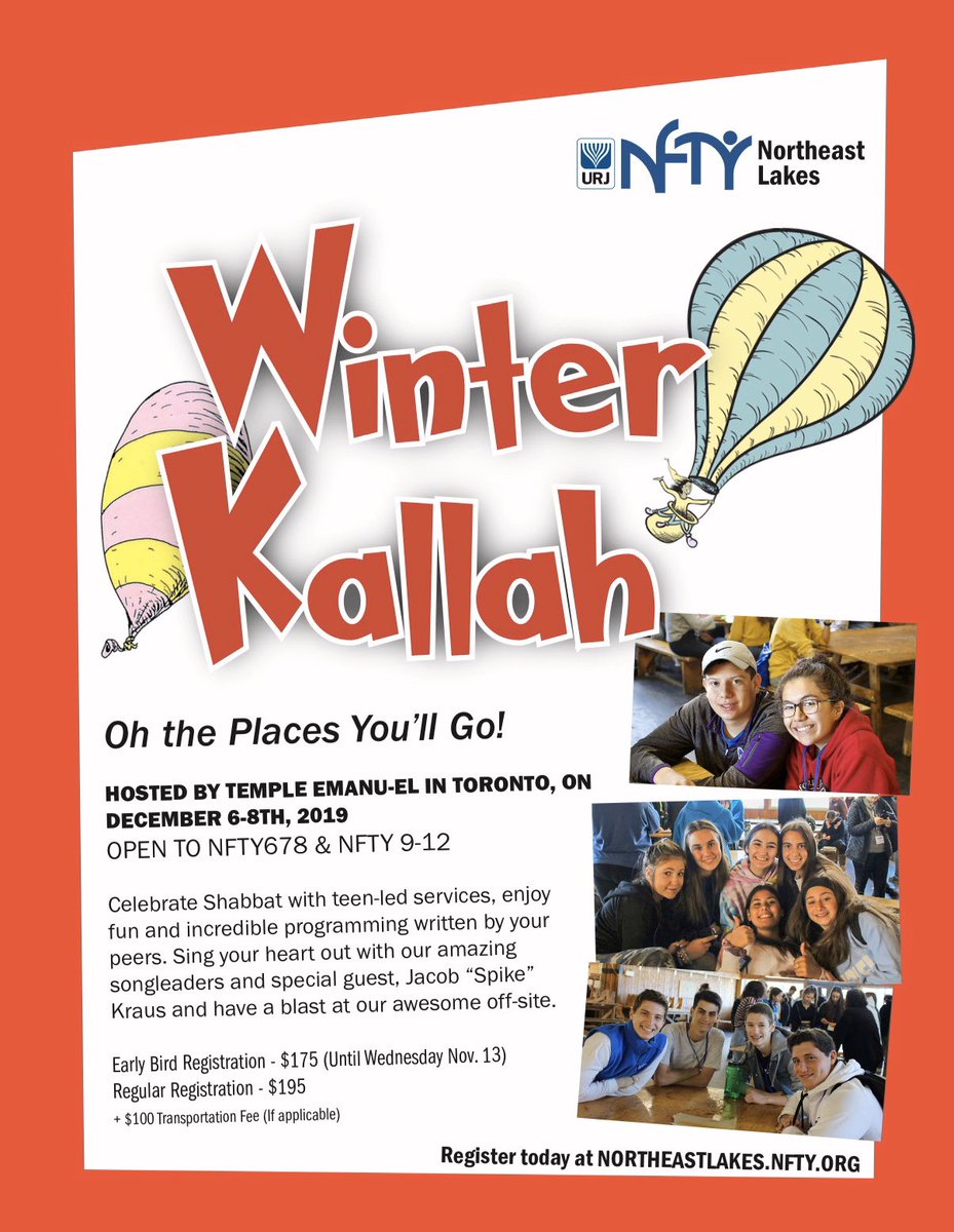Hey NFTY NEL don’t forget to sign up for WINTER KALLAH!! Early bird ends in a week!