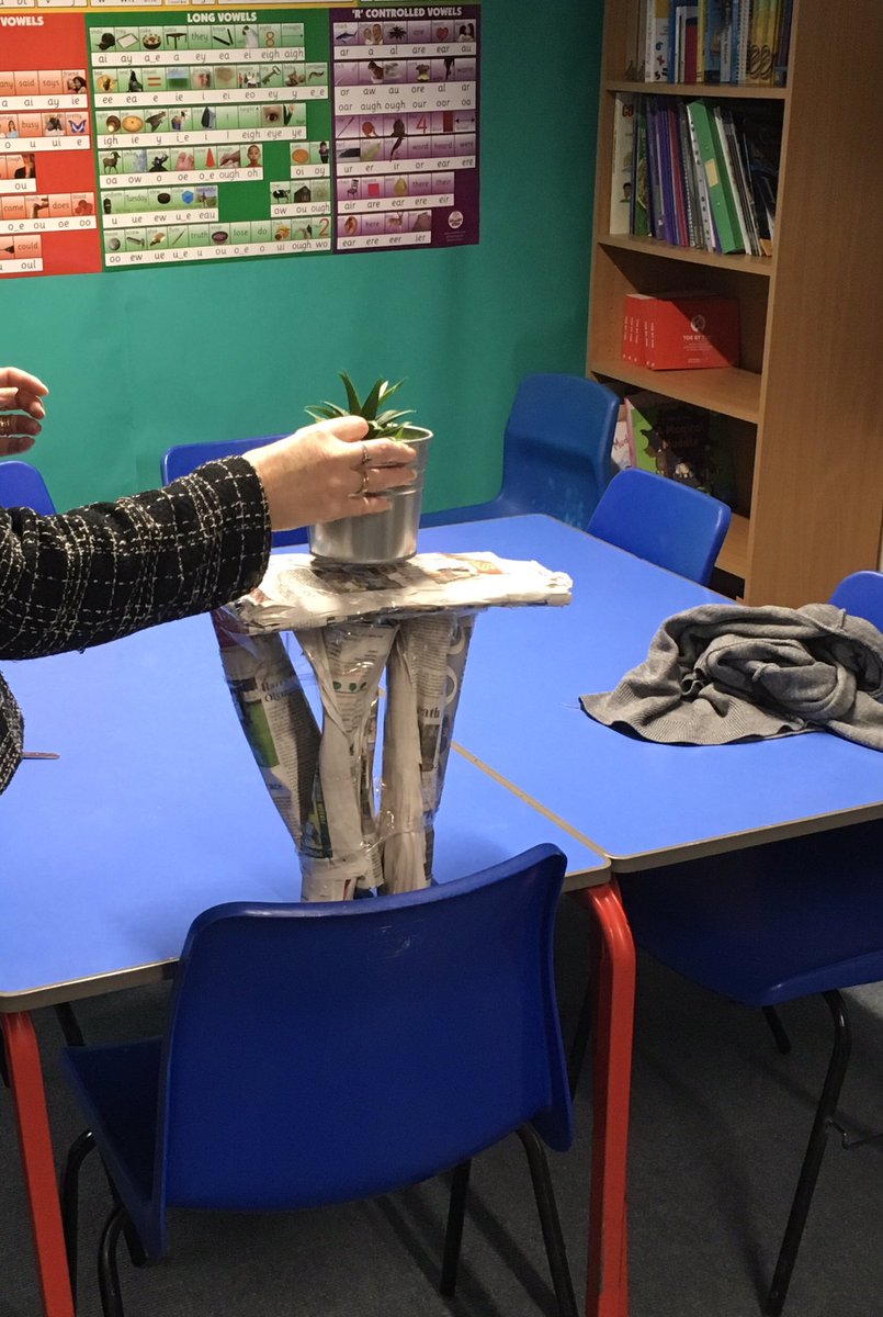 YMS_LearningSup's tweet image. Smart club were set a team building challenge to construct a freestanding structure that could hold the weight of a plant pot using only newspaper and sellotape! The results were tied.... #teambuilding #smartclub