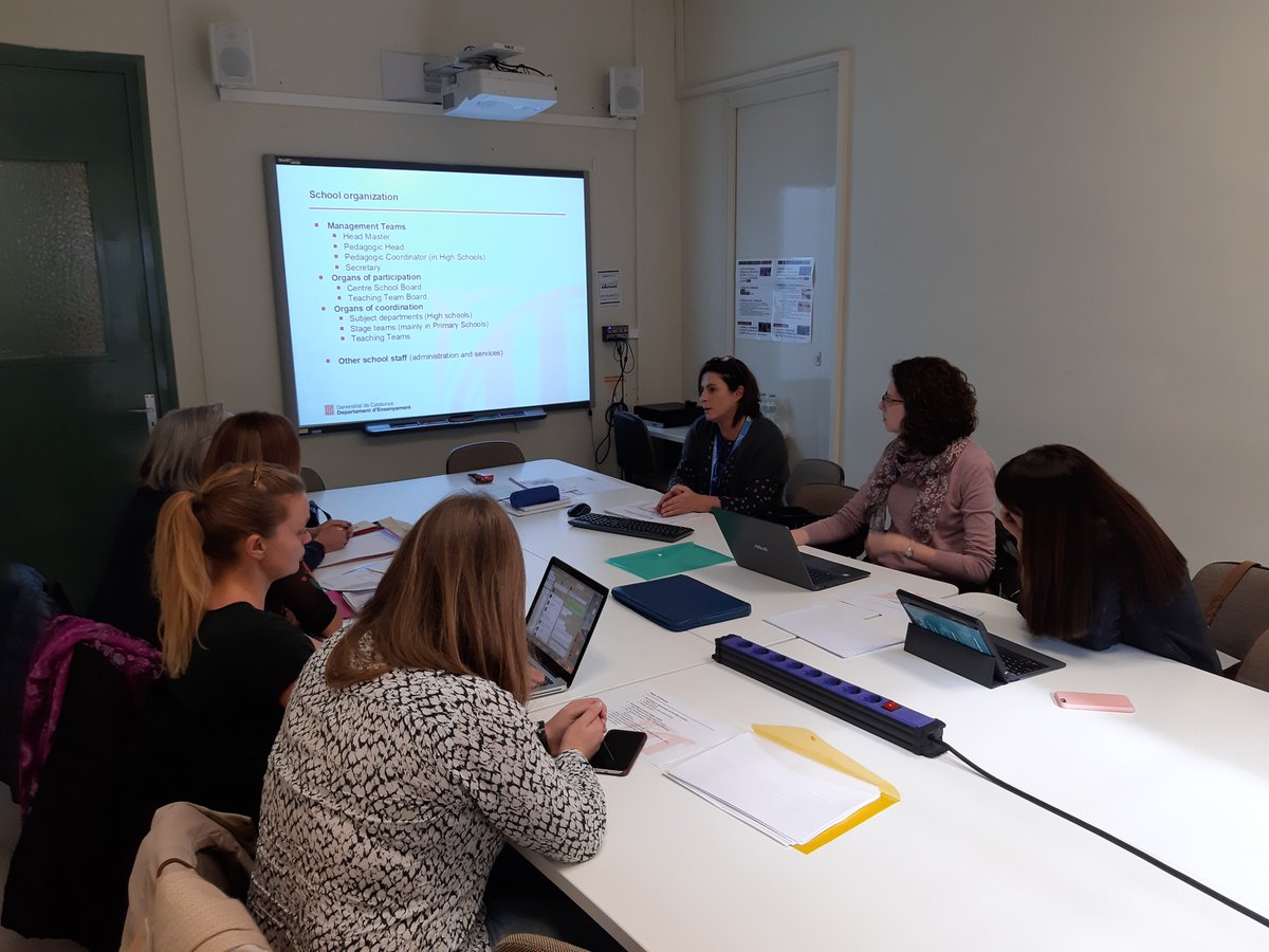 ESSErasmusplus's tweet photo. Last day #TransnationalMeeting #ESSErasmusplus comparing and contrasting educational systems from Catalonia, Belgium and Italy with the help of Mar Pérez from @segirones and finishing with a walk through #Girona @girona_cat. @EplusCatEdu @sepiegob @EUErasmusPlus @Erasmus_Project https://t.co/vZZ7Yv4Reo