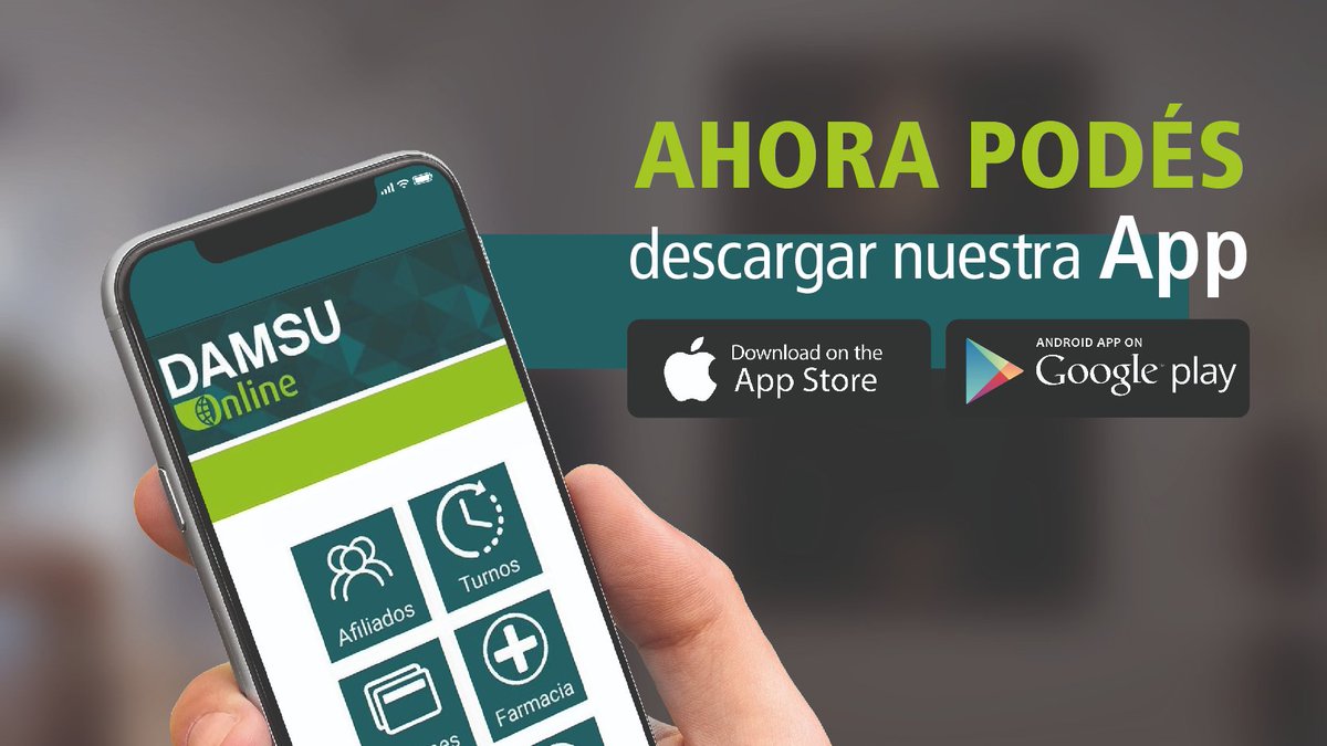 Ahora con 𝙣𝙪𝙚𝙨𝙩𝙧𝙖 𝘼𝙥𝙥 #DAMSUonline podés consultar, realizar y cancelar turnos; consultar consumos; ver prestadores y más. Ya podés descargarla 📲 👉 Google Play 
App Store  ¡𝗖𝗮𝗱𝗮 𝘃𝗲𝘇 𝗺𝗮́𝘀 𝗰𝗲𝗿𝗰𝗮 𝘁𝘂𝘆𝗼! #damsu #uncuyo #afiliados #salud #mendoza