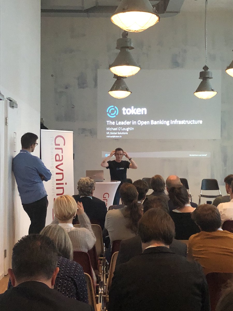 GravningE's tweet photo. Last but not least pitch of the day @FintechWeekDE is @token_io https://t.co/Z5zpvmAHiU