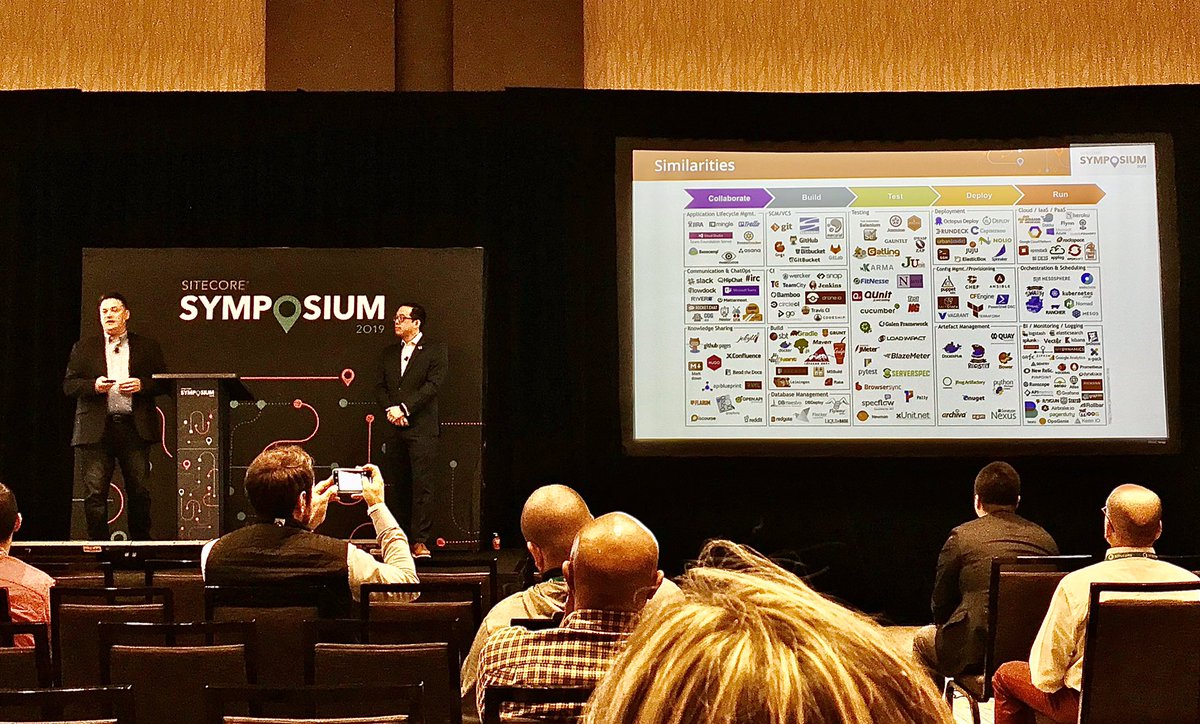 DevOps is culture and that culture must be collaboration to drive velocity and quality.  - Thomas Lin from @AvanadeInc  &amp; Andy Cohen from <a href="/Sitecore/">Sitecore</a>  #SitecoreSYM