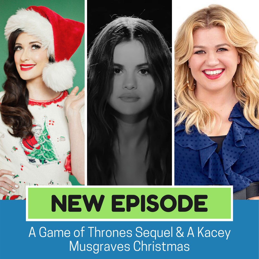 poppowerhour's tweet photo. NEW EPISODE!! This week we discuss House of the Dragon, Selena's first #1, Kelly in Vegas, and Kacey's Christmas Special. Listen now - https://t.co/9gH599YJI4 https://t.co/sS5GcwfOKI