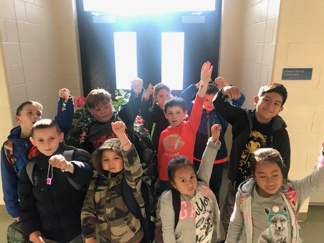 Canaan’s Walking Club proudly displaying the bracelets and charms they have earned!!! Great Job !!!! <a href="/PMSchools/">Pat-Med Schools</a>