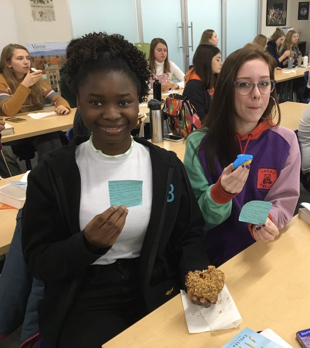 bookbagsara's tweet photo. Icy roads didn’t deter @edinahornets bookclubbers this AM! Thank you @chelseasedoti for answering our questions and thank you @YoYoDonuts for the yummy treats! #EdinaGrowsReaders #EPSReads https://t.co/akDLJ4O9Hl