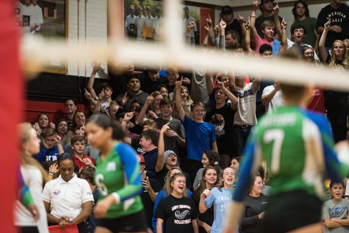 ES_Volleyball's tweet photo. Big shout out to @eshs27 - there isn’t a better student section anywhere around! Can’t wait to see you on Saturday! https://t.co/uDtqCkxqWm