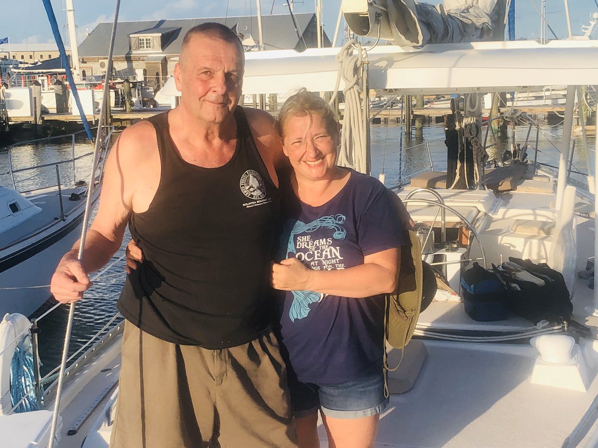 keywestsailing's tweet photo. #keywestsailingadventure meet our guests Steve and Michelle from Indiana taking off today on a four day #atseaexcursion captain Andrew and first mate Felicia provisioning the boat Wild Thing 44 foot Morgan sailboat. https://t.co/NtimML3ygS