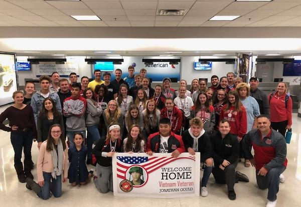 OCIAASports's tweet photo. On Saturday, October 12, @pjhs_principals Port Jervis students, administrators, a Board of Education member, and community members welcomed home Cpl. Jonathan Gould USMC 1966-1969, Vietnam 1966-1967. Mission Complete!
#OCIAACommunityService https://t.co/zUmwlwD6pu