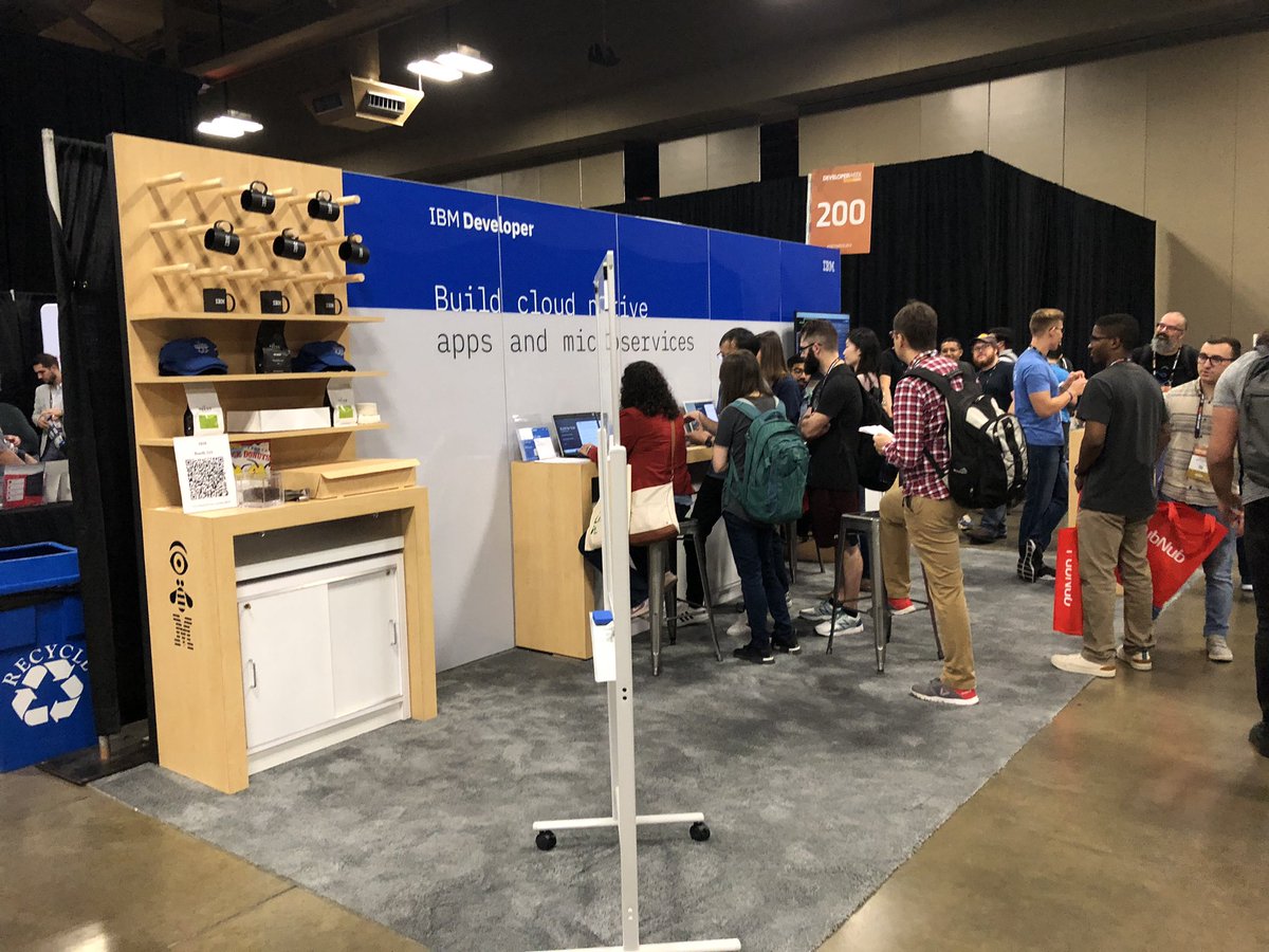 patterson_home's tweet image. @DevWeekATX is well underway and there is a lot of interest in the #CodeforCoffee QuickLab @IBMDeveloper booth. Voodoo and Round Rock donuts are the prize for completing one.