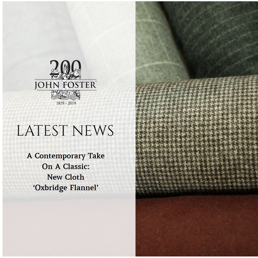 johnfoster1819's tweet photo. ** Our latest cloth ‘Oxbridge Flannel’ ** 
75 ultra-soft, vintage inspired #flannels offering luxurious finish, handle and weight.
Full details on our website https://t.co/q3B5KzRNqi
#johnfoster #johnfoster1819 #200thanniversary #200years #woveninengland #oxbridgeflannel https://t.co/H52tUOAv0r