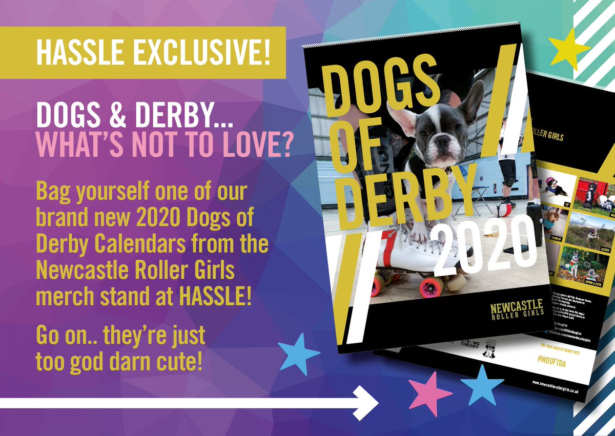 nclrollerderby's tweet image. Be the first to get your hands on our Dogs of Derby 2020 Calendar this Saturday 🐶

Pay a visit to our merch stand and get yours for just £10.

#dogsofderby #derbymerch #HassleinNewcastle