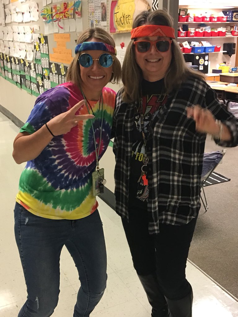 MisTucke's tweet photo. When 4th grade teachers have a 7O’s day! #bsieaglepride @happyatbsi https://t.co/Drgi5R4HVM