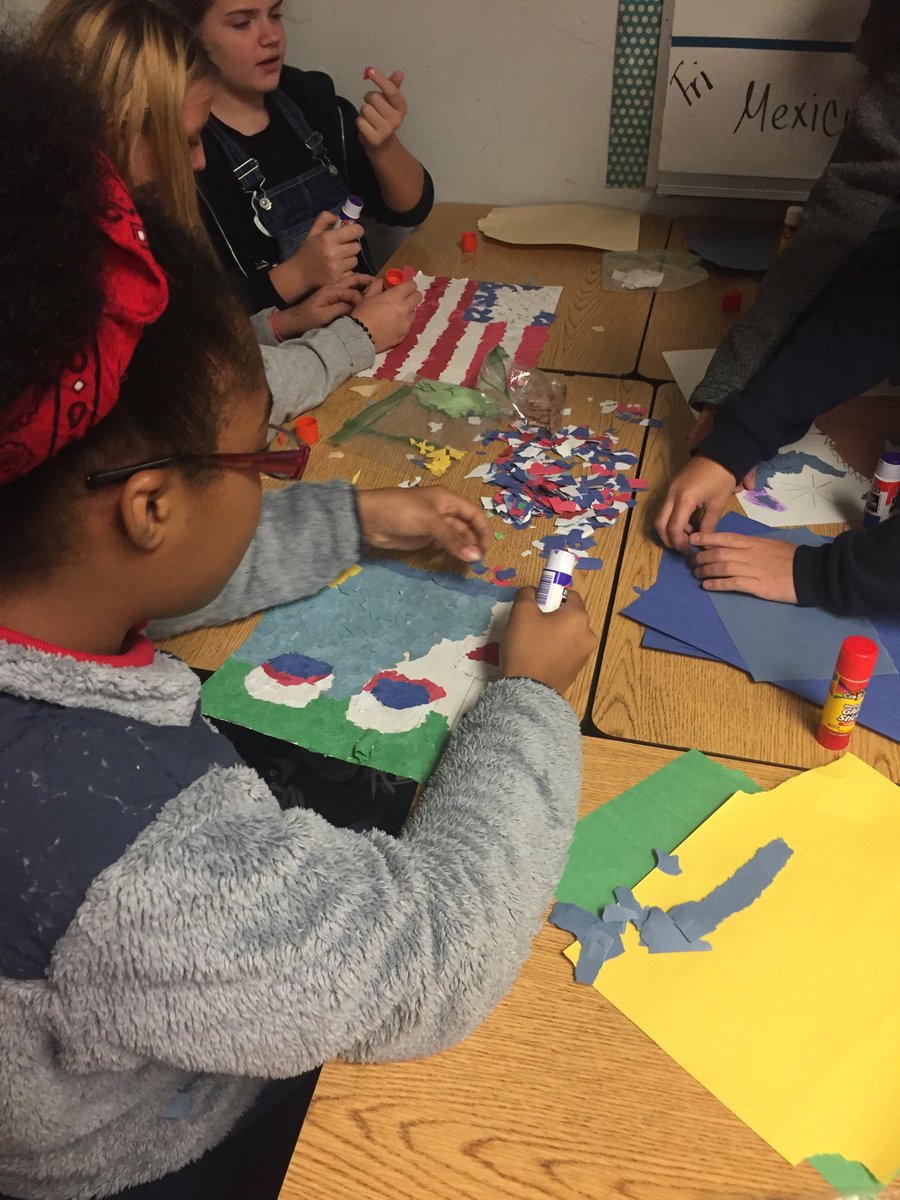 suzyqhop's tweet photo. 6th grade students created mosaics to represent cultural symbols. Creativity + application= learning #inspiringchaps #6thgradelearning https://t.co/UIrdzu8T8H