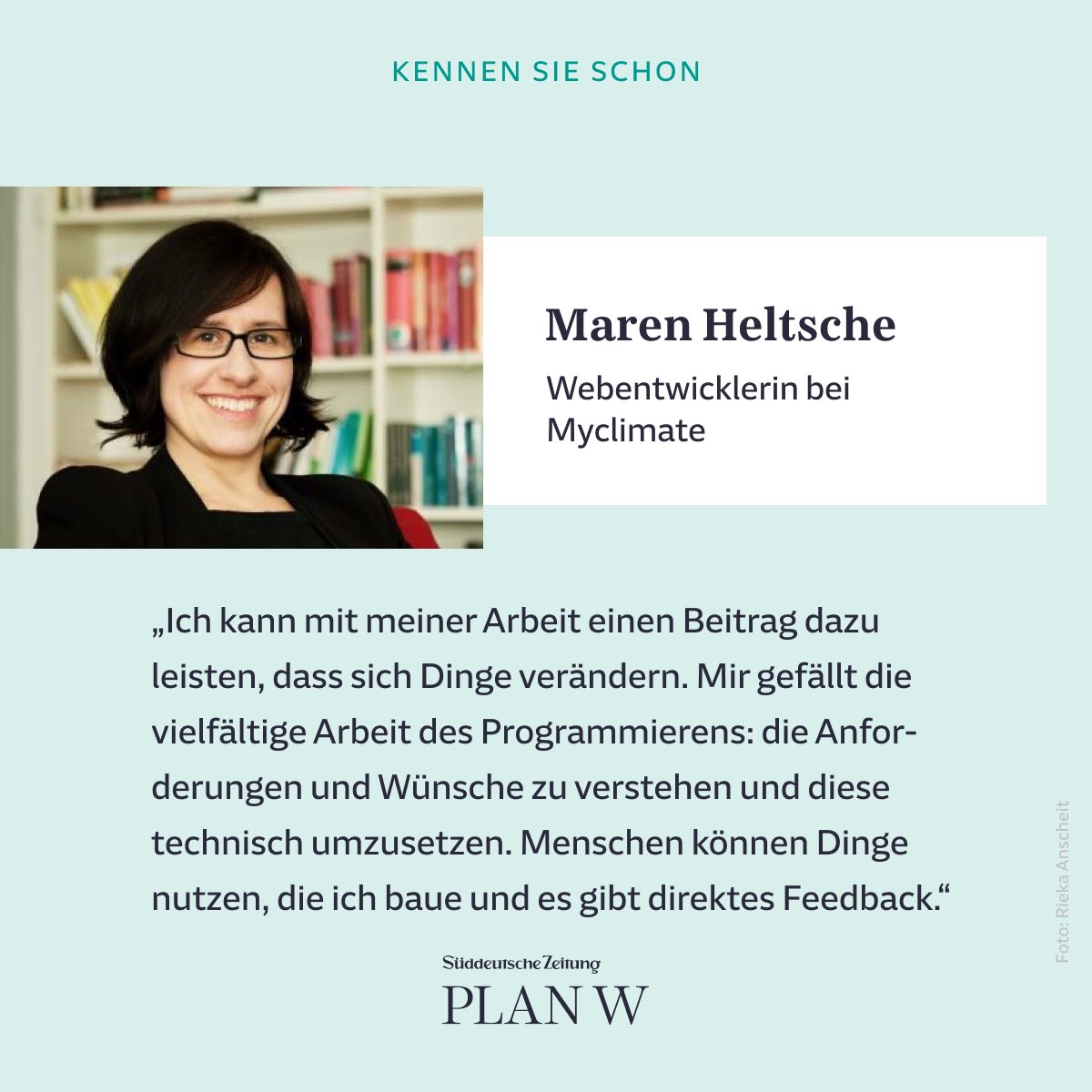 SZ_PlanW's tweet photo. Heute in unserer #PlanWCommunity: @zaziemo, Programmiererin @myclimate. Sie engagiert sich für mehr Geschlechtergerechtigkeit als Vorständin bei @DigiWomenDE, ist Mitgründerin von @speakerinnen und Sonderbeauftragte beim @Frauenrat für #Digitalisierung 👉🏻 https://t.co/uDpOTYXIma https://t.co/dyMFjWt4O0