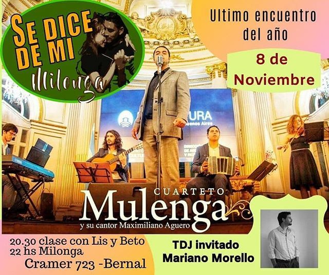 CuartetoMulenga's tweet photo. Este viernes milongueamos en Se dice de mi !!! #hastalamilongasiempre https://t.co/URWqjONQQe https://t.co/qNwqdhQDLH