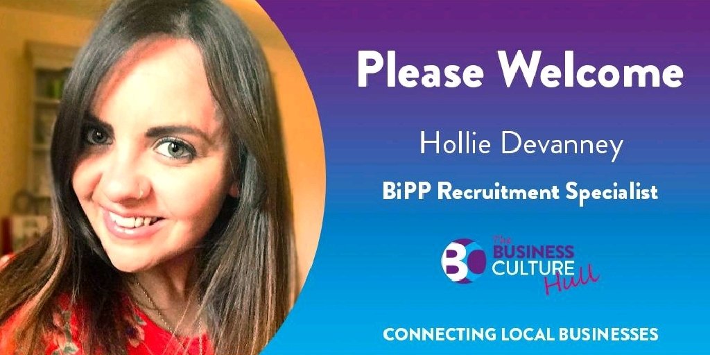 TheBCHEY's tweet photo. Welcome our new member Hollie from @BippRecruitment 
We look forward to working with you and your team.
We connect and support local Hull businesses.
#Hull #BusinessConnectors #Networking https://t.co/EW1CvSDBrt