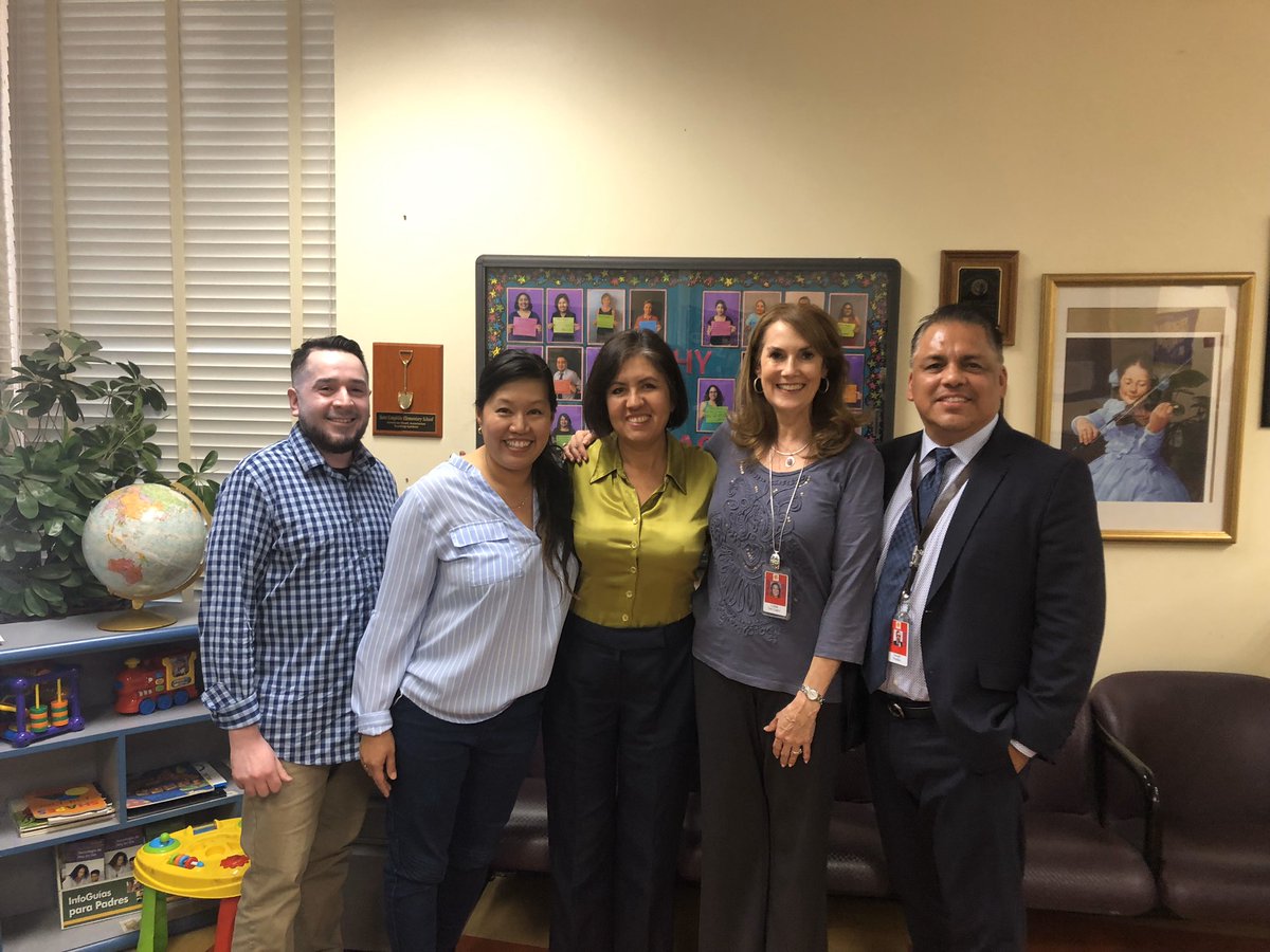 LDNESchools's tweet photo. Superintendent Del Cueto and Director Prendez collaborate with the instructional leadership team at Coughlin Elementary School. https://t.co/1SphyF1FVg