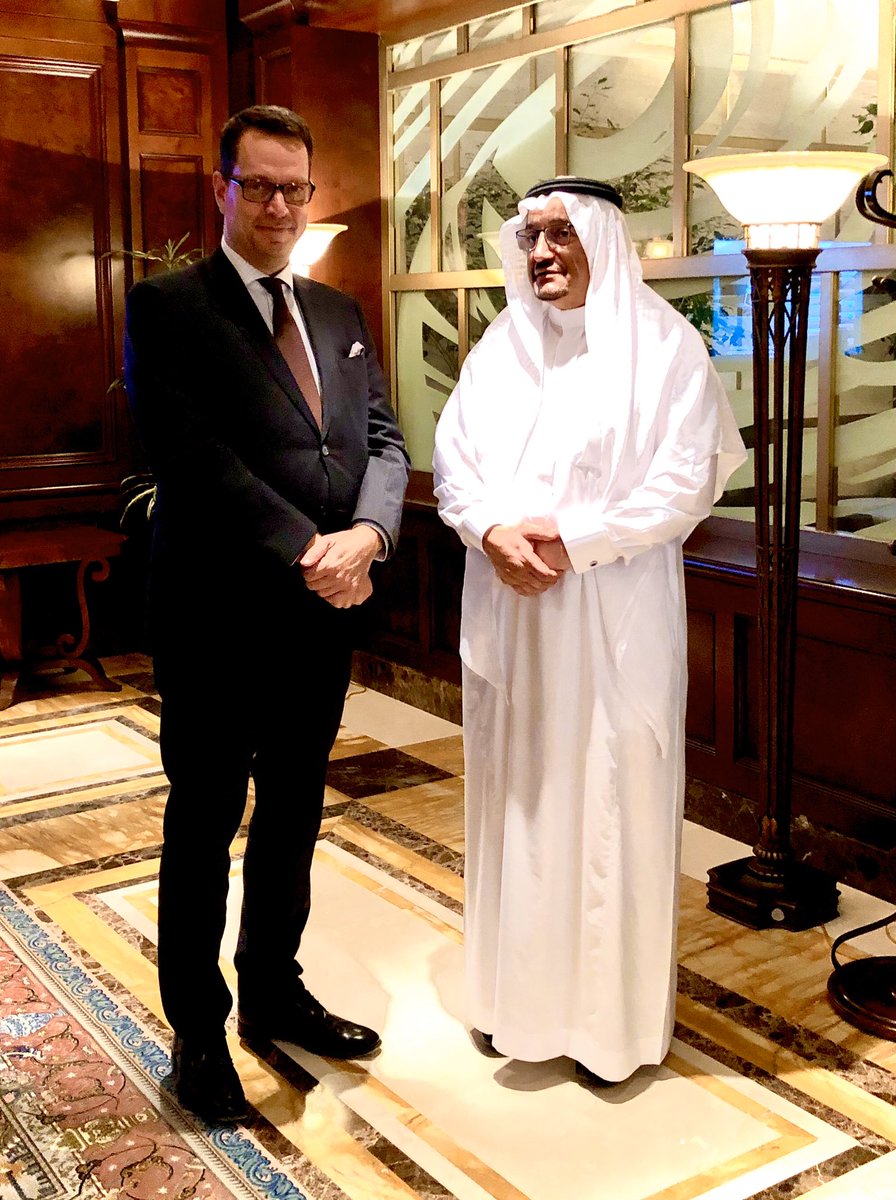 Very positive meeting today with the Minister of Education, H.E. Dr. Hamad Mohammed Al-Sheikh focusing on our bilateral cooperation in the field of education, science and research.