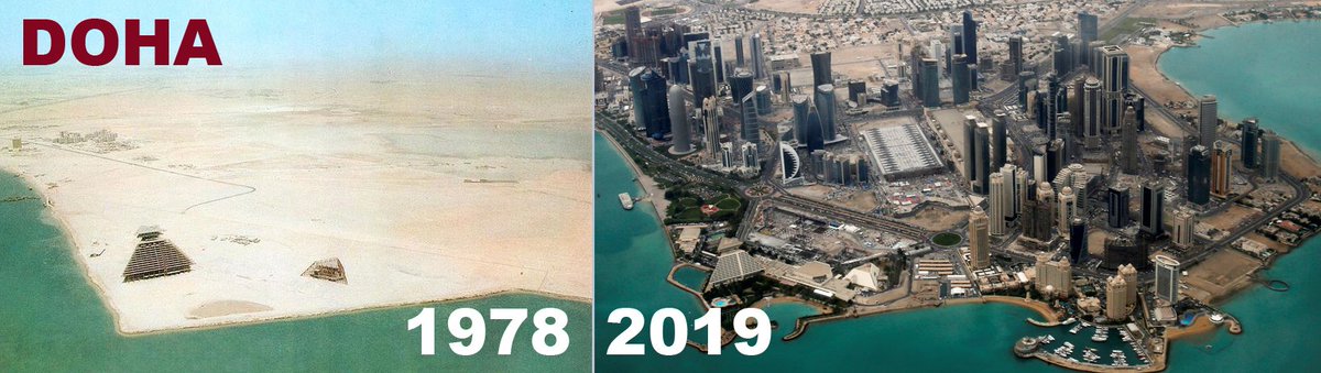 Chinthanaz's tweet photo. #Doha 1978 and now
#Qatar #SheratonDoha https://t.co/oiYhGhWuKE
