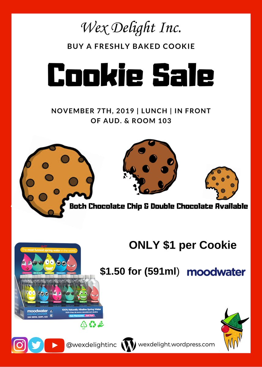WexDelightInc's tweet photo. 1 more day until our cookie sale!!! https://t.co/eIeTYnkktC