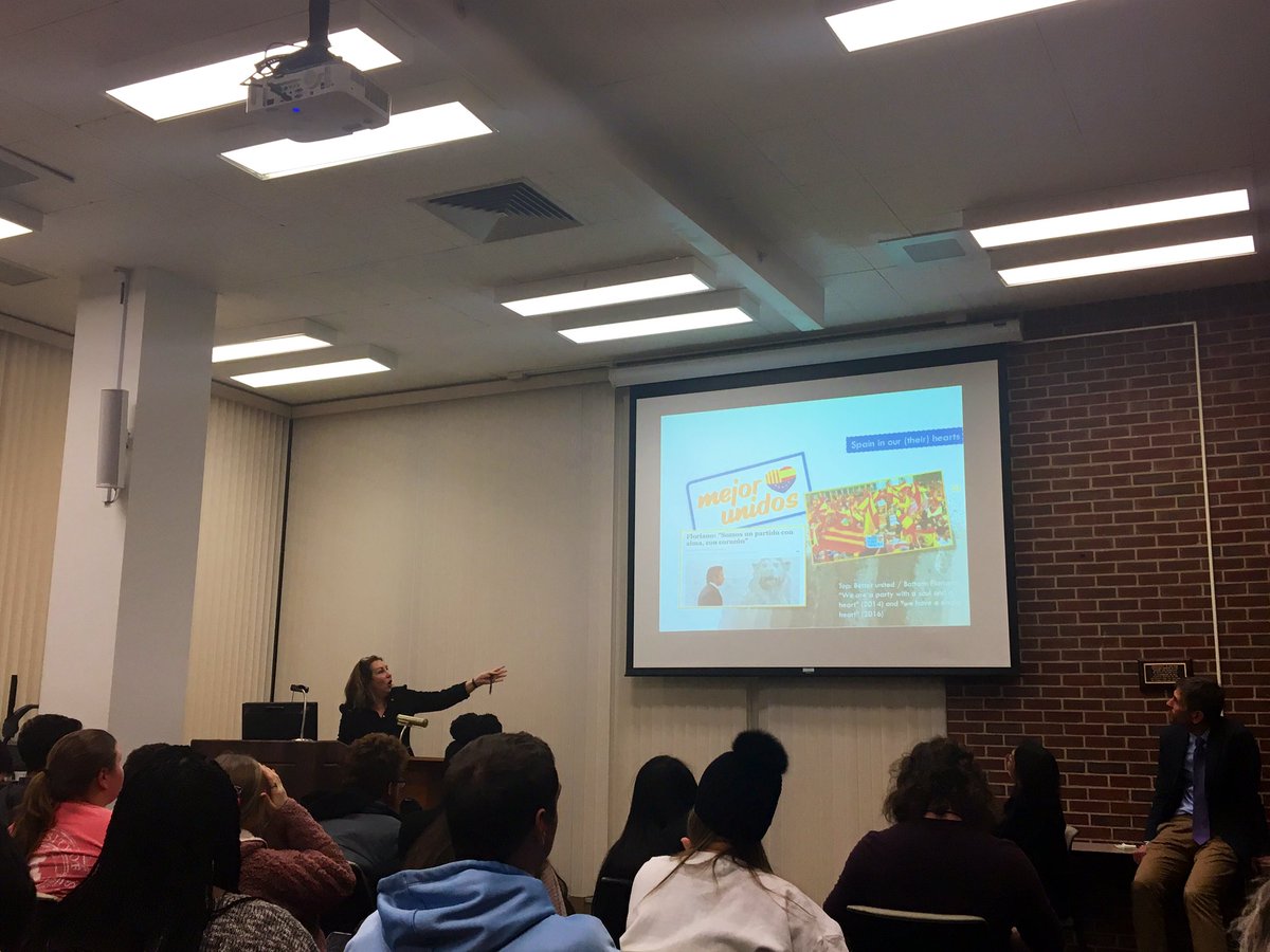 eucenter's tweet photo. We had a full house last night for Gemma Sala’s talk on the secessionist movements in Catalonia and Scotland! Thank you to all who came out! #EUCE #Illinois https://t.co/oXf7X3xLC8
