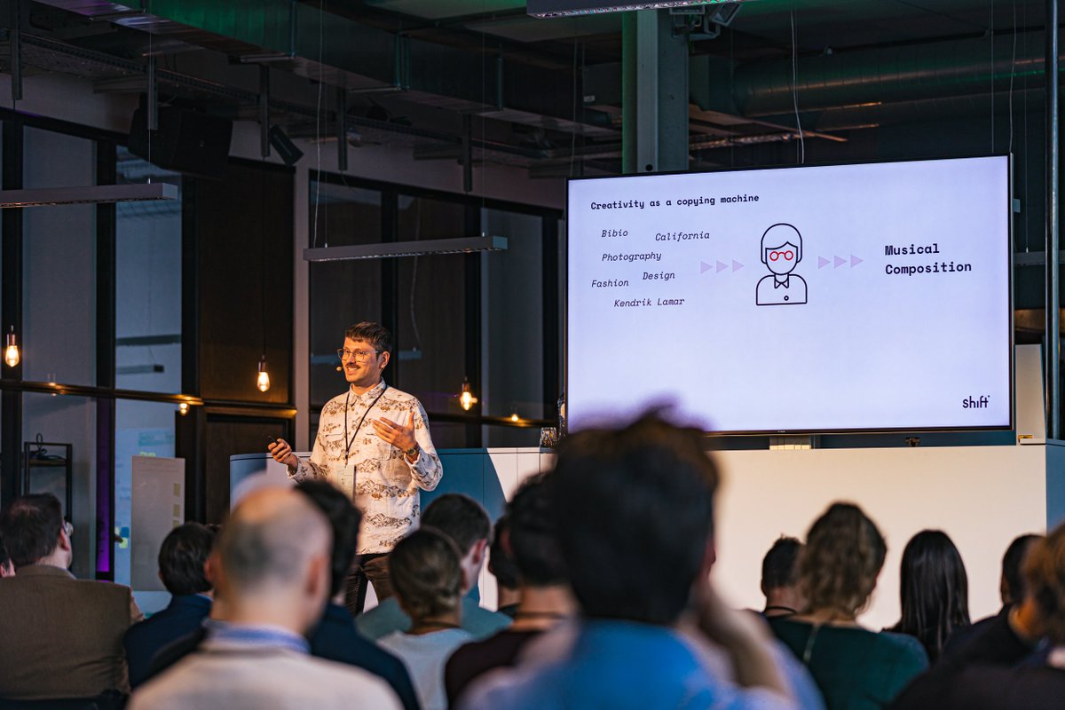 itpocket's tweet photo. What if… an algorithm would create music? That’s what our Data Scientist Sebastiaan researched in the last months. Today he’s presenting his results at #ShiftITP19! https://t.co/H7r1edHYxY