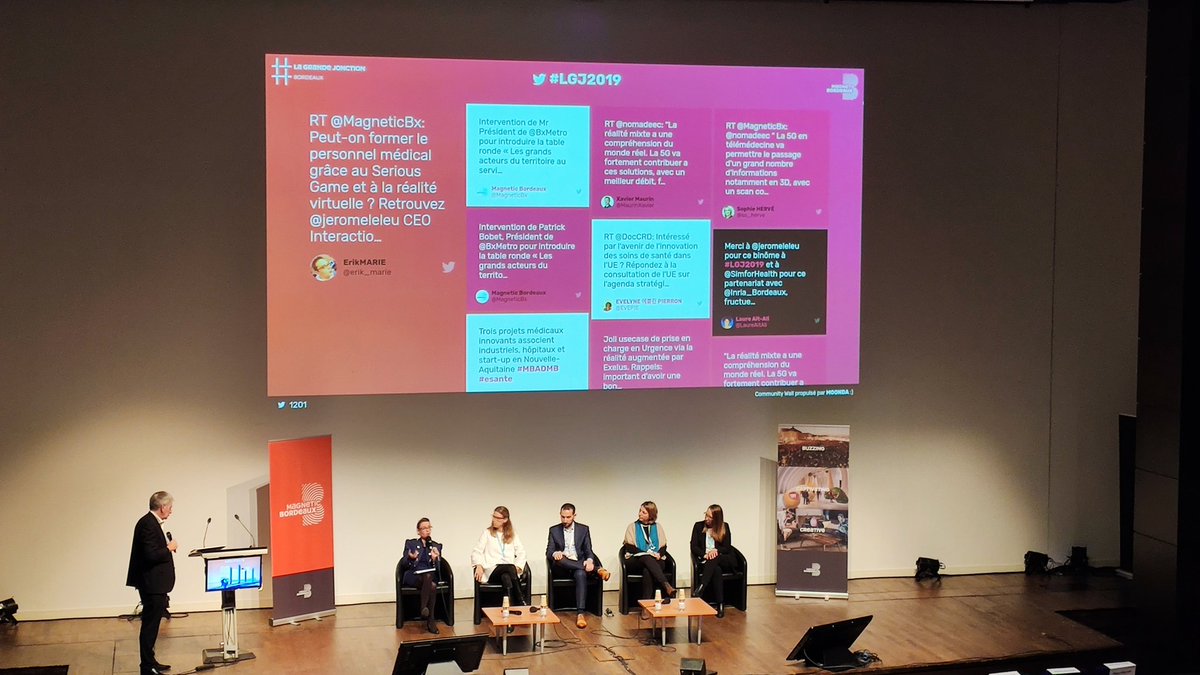 FrenchTechBdx's tweet photo. 🔴 #LGJ2019 - Table ronde 🎙️

"Les grands acteurs du territoire au service des entreprises de #esante" 

➡️ Charlyne Quercia / @fondationbxuniv
➡️ @MCottyEslous / @LucineGroup
➡️ Charlotte Malchère / @SanofiFR
➡️ Jonathan Belcastro / @CHUBordeaux
➡️ @hdesliens / @FrenchTechBdx https://t.co/Gd2GEXRoX2