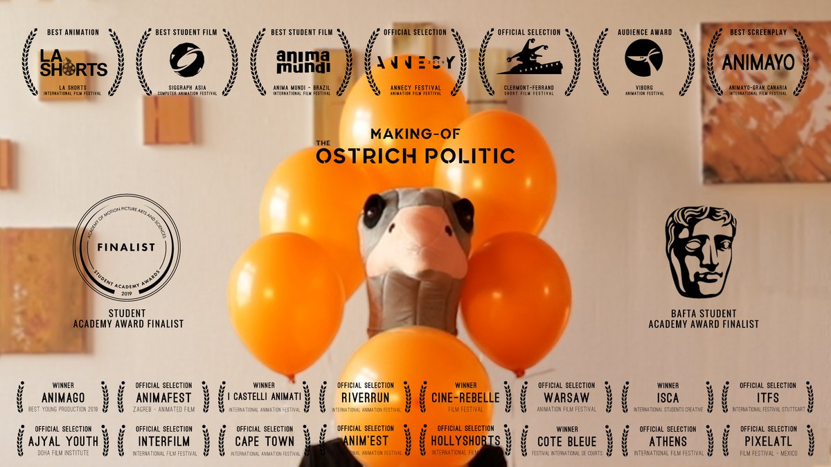 HouHou_official's tweet photo. ⚡️🎬⚡️ Mr. Ostrich discusses the process of creating the short animated film "The Ostrich Politic"! In this first episode, he explains the inspiration for the story. https://t.co/6iJSK8UIRl 👈
@gobelins_paris @GOBELINS_CAAF  @MiyuDistrib https://t.co/TKIdLalQxH