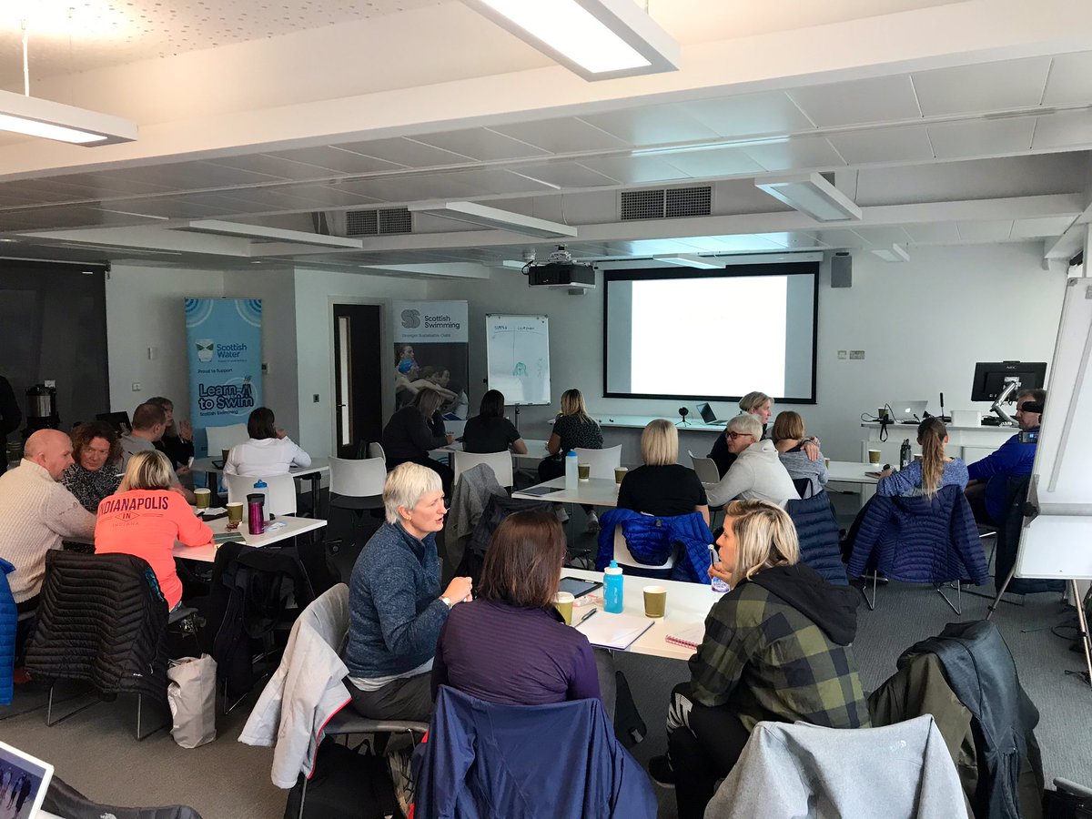 ScottishSwim's tweet photo. - How do you focus on coaching behaviours in an alternative environment?

#BobMuir leads the #ADP through a practical session to see how we can learn, overcome and critique in a group setting. https://t.co/qVUL1gV8cu