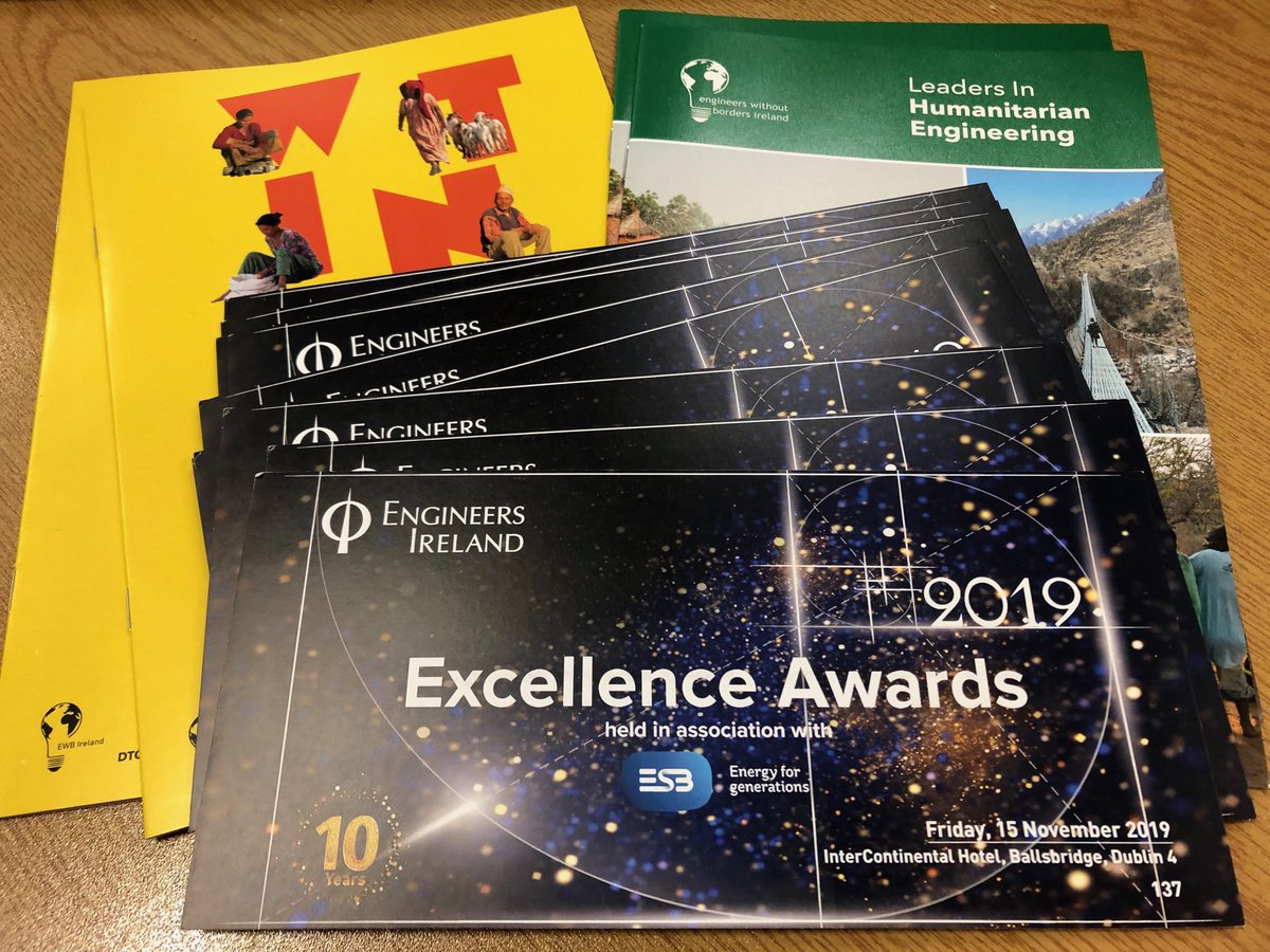 EWBIreland's tweet image. Tickets for ⁦@EngineerIreland⁩ #ExcellenceAwards have arrived! #WTINE is shortlisted in Engineering Education category.
Thanks to ⁦@RODIS5⁩ &amp;amp; ⁦@TopconGB_IRE⁩ for sponsoring the tickets.