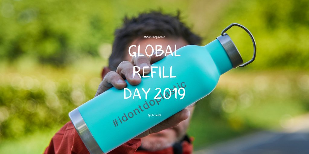 sholeuk's tweet photo. Today is Global Refill Day 2019, a @GreenpeaceUK initiative celebrating all of you on a journey to reduce your consumption of single-use plastic.  Shole can help you continue your journey with Water Bottles, Coffee Cups and more https://t.co/wUtjhl0fIB #breakfreefromplastic https://t.co/9oYI8YajWe