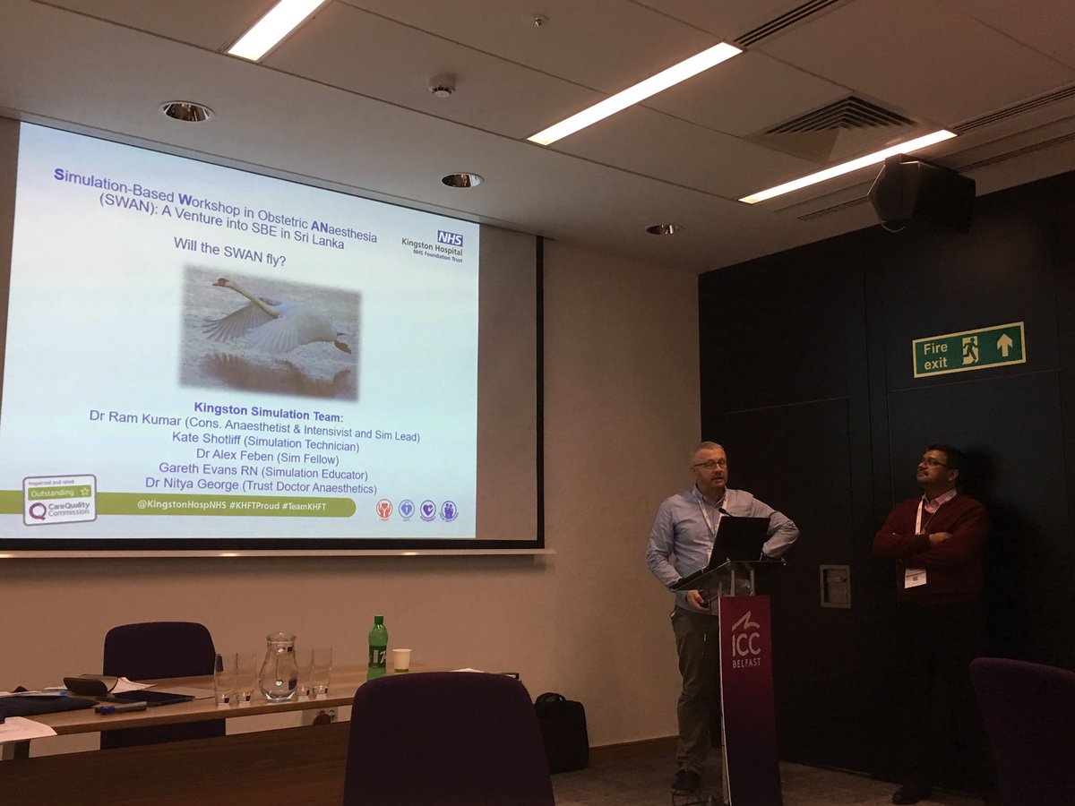 KHFTSimulation's tweet photo. Delivering our presentation on our trip to Sri Lanka earlier this year running a sim day focussed on obstetric anaesthesia #aspih19 @ASPiHUK https://t.co/MhaE5aHzxP
