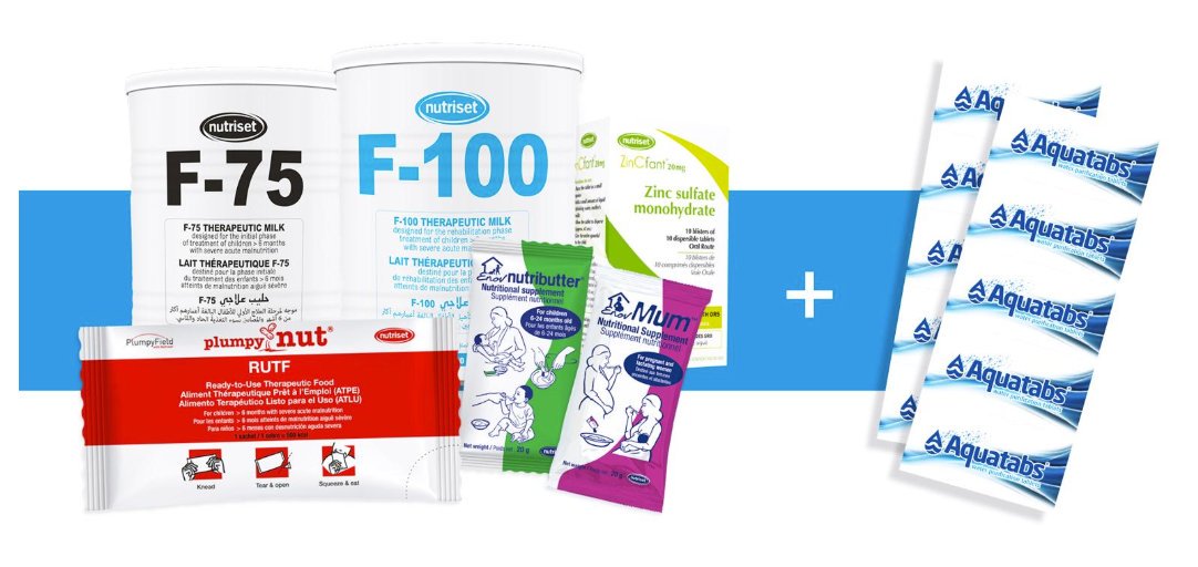Nutriset_Fr's tweet photo. In support of #WASHNutrition multi-sectoral interventions to fight against #malnutrition while improving access to safe drinking water, Nutriset and @Aquatabs unite their respective expertise and combine their product offering. Find out our combined offer: https://t.co/UzICqQd8C6 https://t.co/tfKF8nlcLo