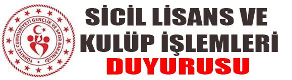 Sicil Lisans ve Kulüp İşlemleri İçin gerekli evrak bilgileri güncellenerek resmi sitemizde yayınlanmıştır. Duyuru için Tıklayınız: bit.ly/34EdgQO