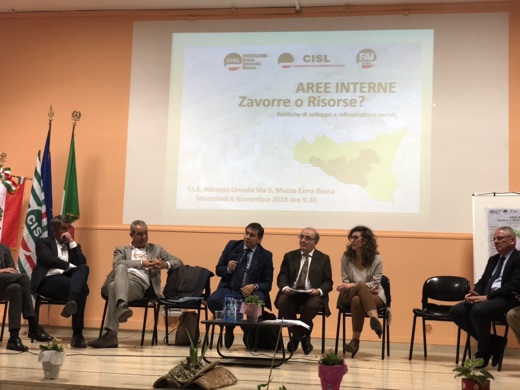 Intervento di  @SebastianoCappuccio Segretario Generale Cisl Sicilia all ad Tavola Rotonda 'Aree Interne - Zavorre o Risorse' @CislNazionale @cislscuola