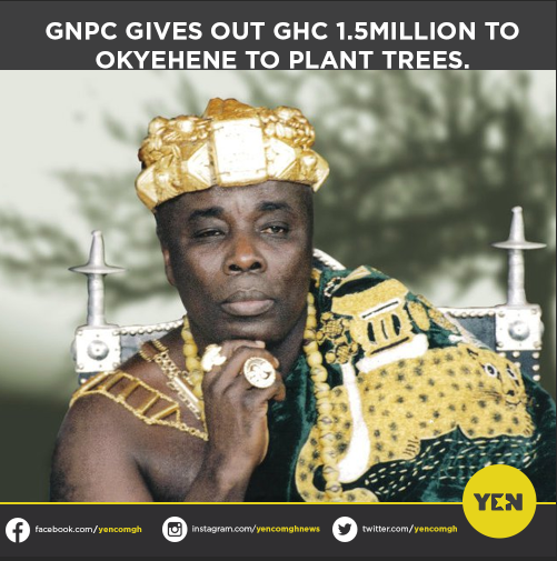 yencomgh's tweet photo. The General Manager of Sustainability Division at GNPC, Dr Kwame Baah-Nuakoh, said the GHยข1.5 million for the 25 million tree planting project will be disbursed to the Okyehene over a three-year period.
#yennews
#StarrAt5
#FantasyGold
#TV3NewDay
#ghonenews https://t.co/NrUeGSnxTA