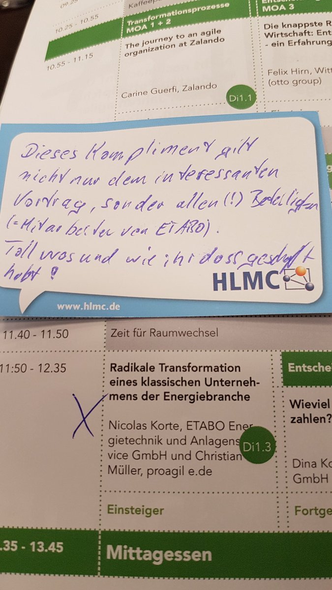 NicolasKorte's tweet photo. Megakompliment von #JörgIrle von @viadee_it für den Vortrag von @cmueller80 und mir, INSBESONDERE aber für alle mutigen Begleiter bei der #ETABO. Danke Dir ! https://t.co/WWlZ6enODG
