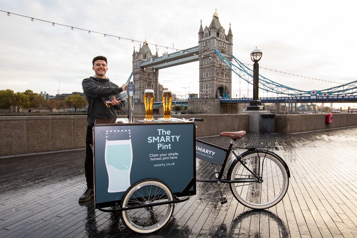 SMARTYMobileUK's tweet photo. We’ve created the SMARTY Pint. It’s designed to give beer lovers a fair pint for the money they spend. Try it for free on the London Southbank, Riverside Walkway (by Gabriel’s Wharf) on 21 Nov 5-7pm. Tweet us for a chance to have the SMARTY Pint visit your city #SMARTYPint https://t.co/O6R51WTK0v