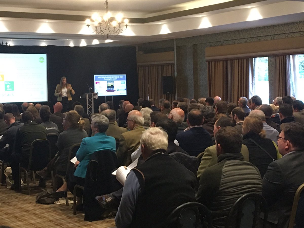 BBCFHewison's tweet photo. At annual Northern Farming conference in Hexham for @bbcnewcastle hearing discussion about the future of farming &amp; the rural economy- and asking people attending what they want to hear from the political parties during the general election and beyond. #NFC2019 #GE2019 https://t.co/0eBDT9J6ea