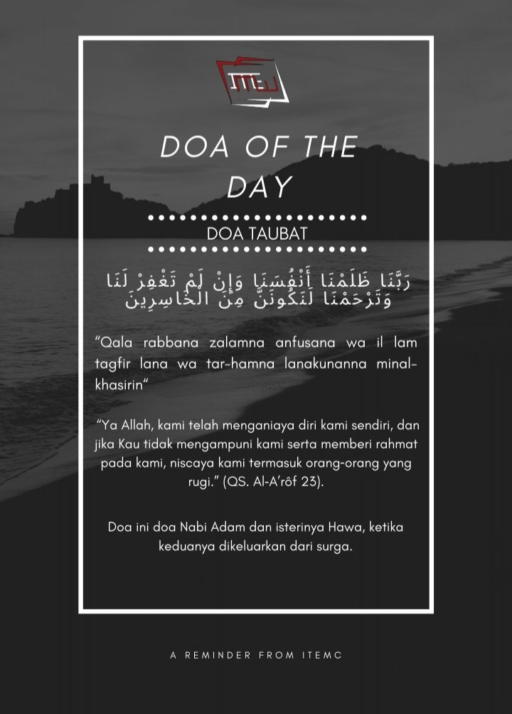 assalamualaikum everyone 💫 
doa of the week - doa taubat ❤