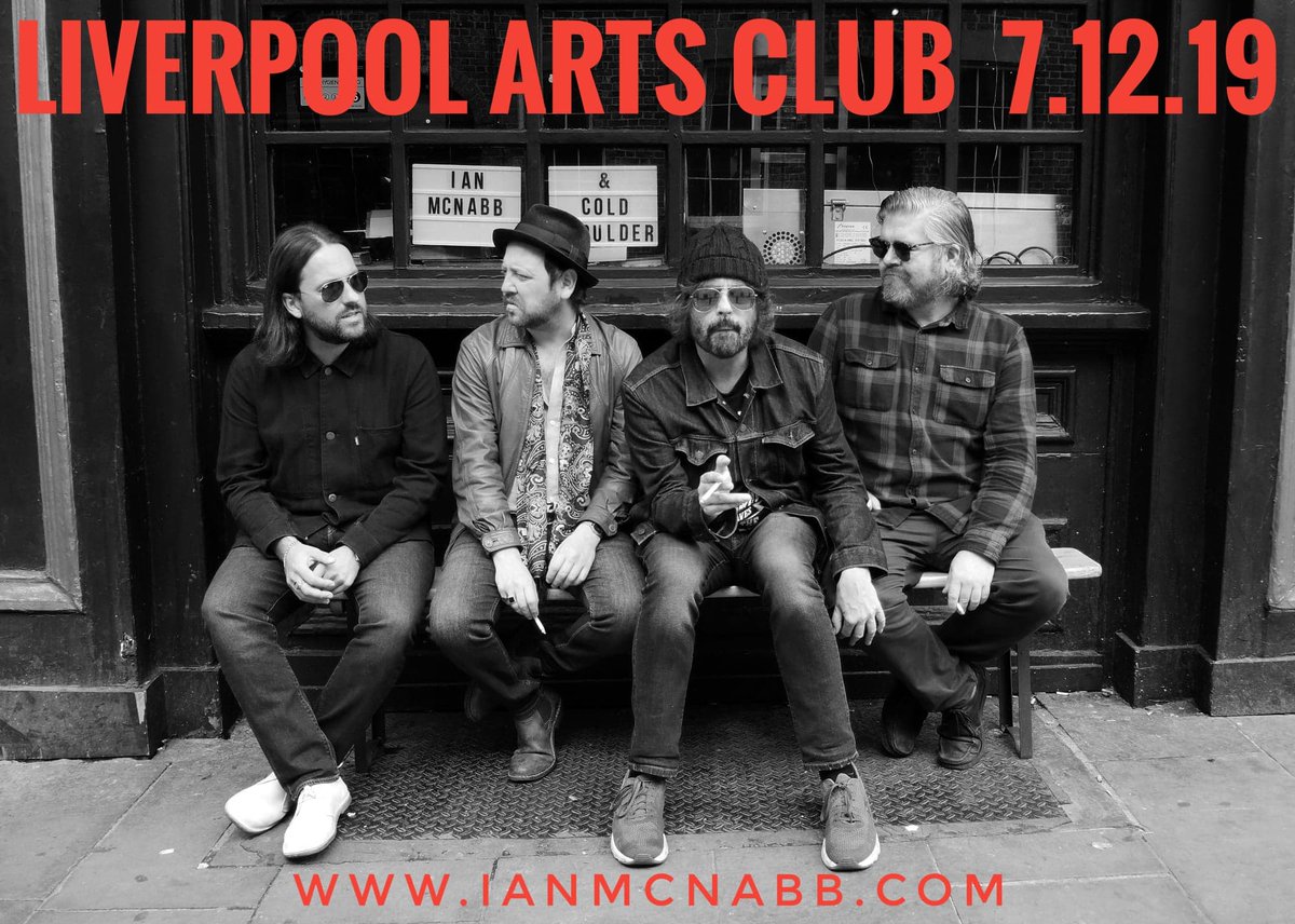 Ian McNabb &amp; Cold Shoulder. Liverpool Arts Club Saturday December 7th. Tickets:ianmcnabb.com #ianmcnabbandcoldshoulder