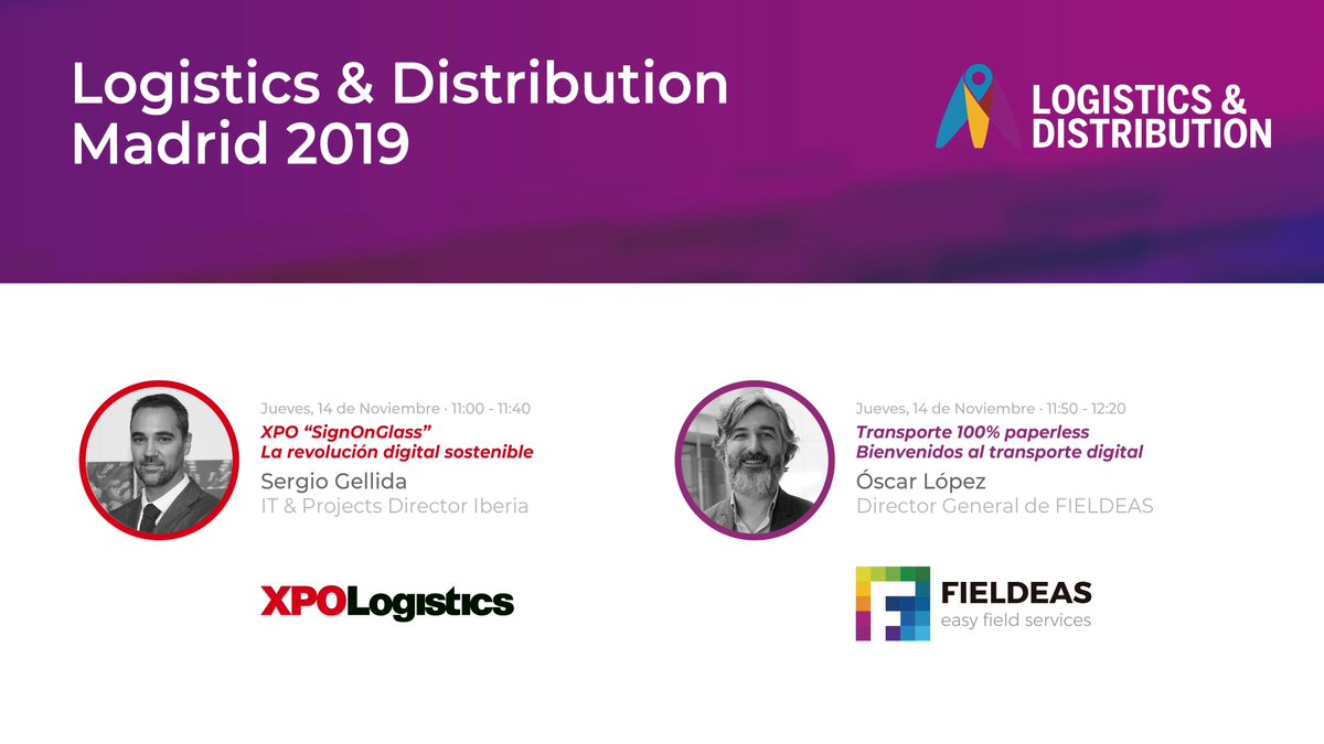 LogisticsSpain's tweet photo. ¡@FIELDEAS participará en #LogisticsMadrid2019! La Sala #FIELDEAS acogerá el día 14 a principales marcas y expertos de la industria que compartirán sus ideas y casos de éxito para contribuir a la transformación del sector.
Consigue tu entrada aquí👉https://t.co/GjYnul27A4 https://t.co/TnPtEHtGqR