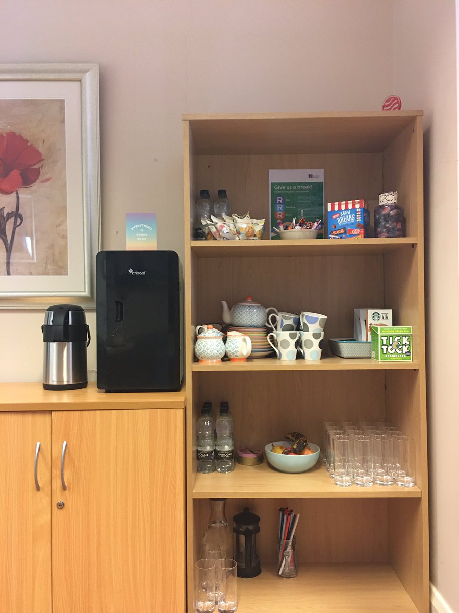 cherith_rogers's tweet photo. Introducing the new Rest Rehydrate Refuel station at Bannview. Located in the Managers office to encourage staff to look after themselves as well as others. @RCN_NI #healthworkplace https://t.co/w4d5QmQkqh