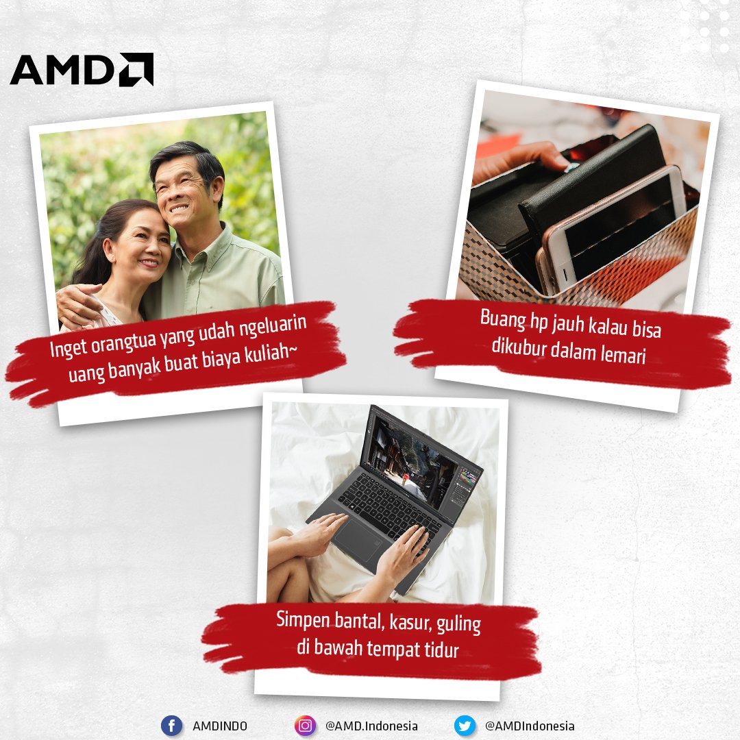 AMDIndonesia's tweet photo. Charge semangatmu biar gak drop &amp; yakin bahwa segala usaha ini berguna banget untuk masa depan. Baca dulu nasehat mimin &amp; pastikan kamu #SiapNgebut menggapai cita jadi juara kelas dgn pakai laptop bertenaga AMD Ryzen dan Vega! Segala tugas di sekolah jadi #BeneranCepat kelar deh. https://t.co/F1Po8SFgc1