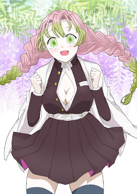 アイルさんがTwitterに投稿した甘露寺蜜璃(鬼滅の刃)のイラスト。