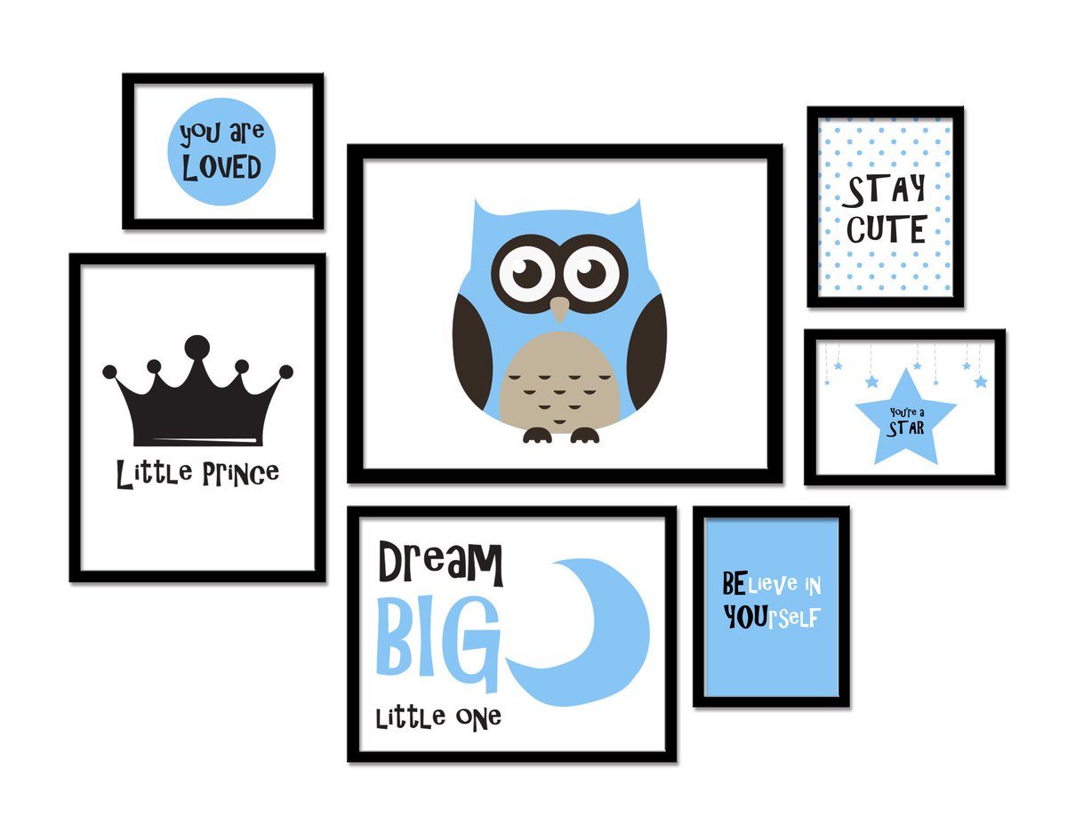 MakeUp_ArtFreak's tweet photo. Excited to share the latest addition to my #etsy shop: Nursery Wall Art Set of 7 Printables, Boy Bedroom Decor, Cute Owl Print, Kids Room Prints, Instant Download, Blue Black Pictures And Quotes https://t.co/G3ulpSThev #art #print #digital #blue #black #unframed #bedro https://t.co/XzwSht79Q0